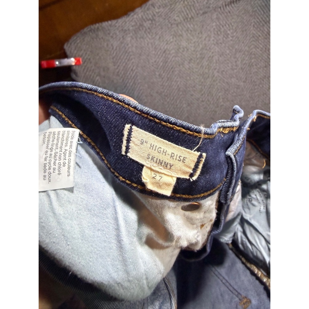 Madewell 9" High-Rise Skinny Jeans Dark Wash Denim Size 27 - Picture 3 of 9